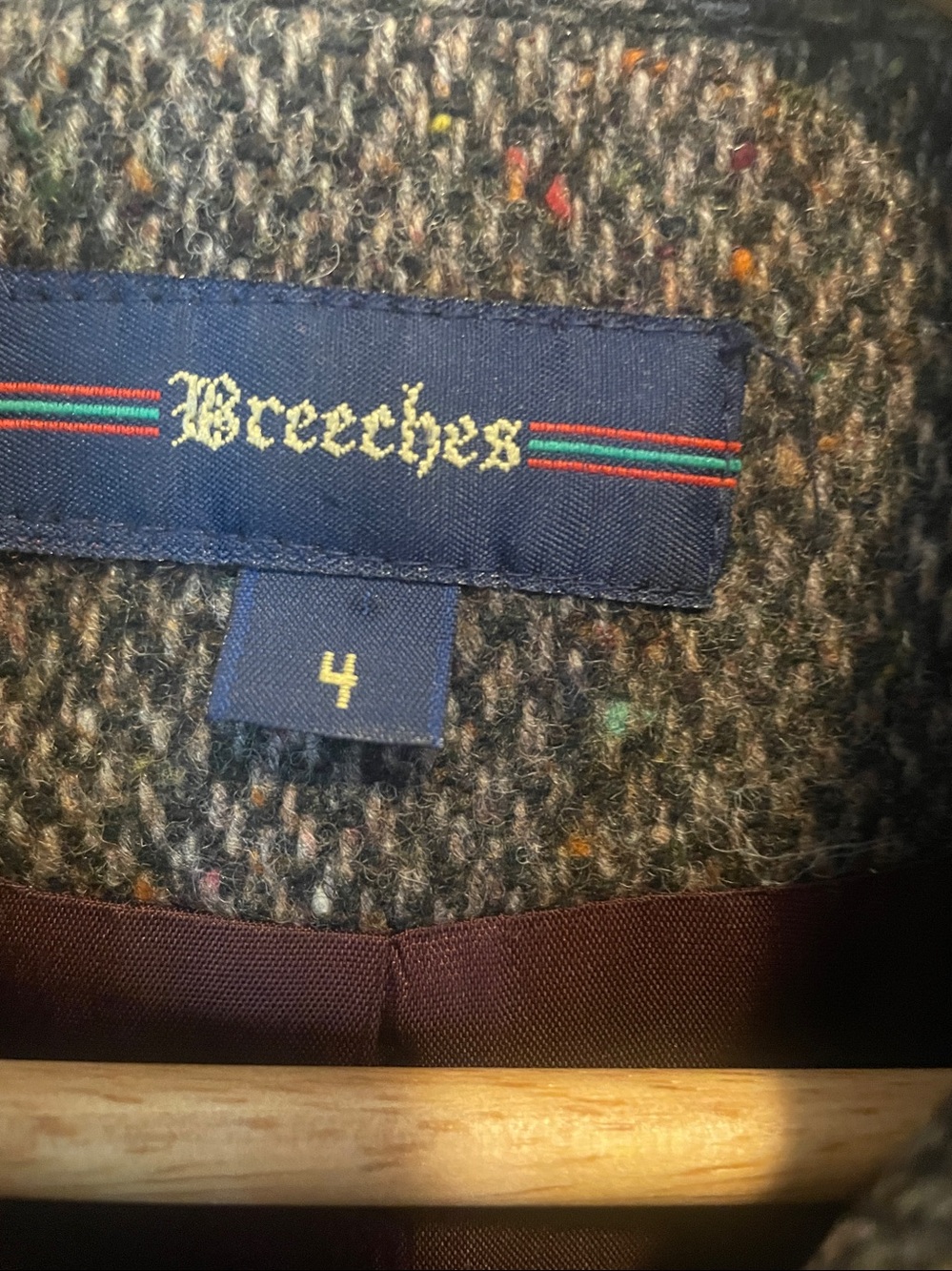 Vintage Breeches- Wool Blend Cropped Jacket - Brown Herringbone - Picture 2 of 4